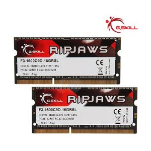 G.SKILL Ripjaws Series 16GB (2 x 8G) 204-Pin DDR3 SO-DIMM DDR3L 1600 (PC3L 12800) Laptop Memory Model F3-1600C9D-16GRSL