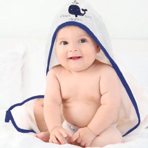 softan 婴儿连帽浴巾+洗浴巾套装
