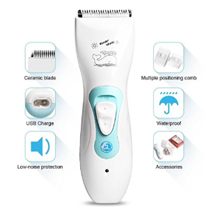 GL baby hair clipper with latest upgraded noiseless water-proof ceramic cutting head