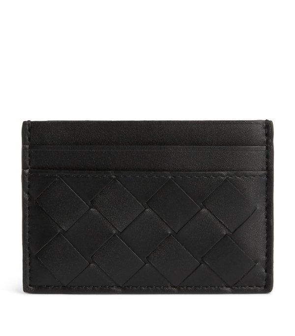 Leather Intrecciato Card Holder | Harrods US