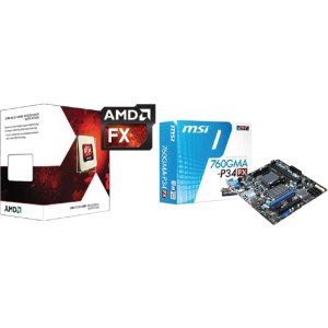 AMD FX-6300 3模6核 CPU + MSI 760GMA-P34 主板