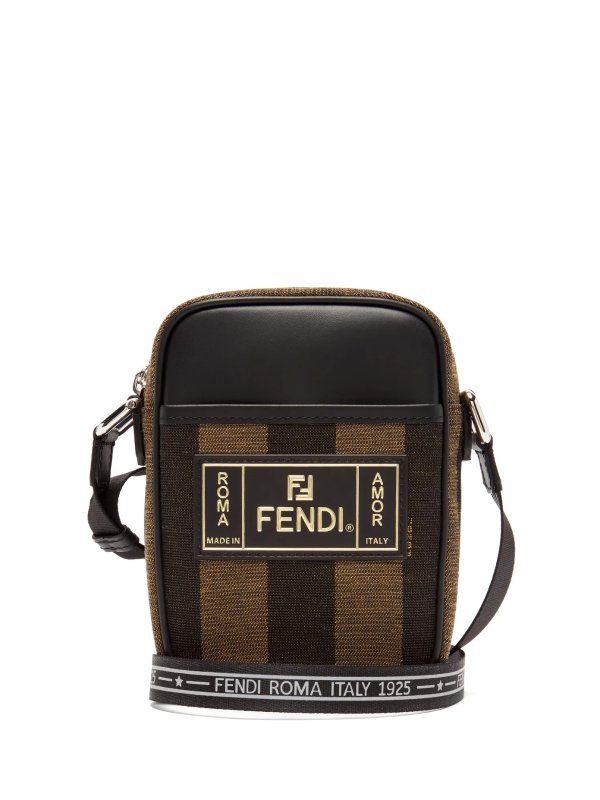 Pequin-striped canvas camera bag | Fendi | MATCHESFASHION.COM US