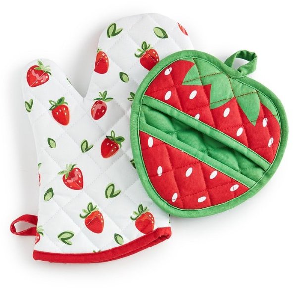 Farm Fresh 草莓隔热手套+锅垫套装