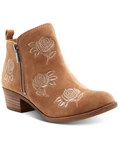 Lucky Brand Women's Basel Embroidery Booties, Created for Macy's