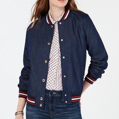 Cotton Button-Up Varsity Jacket, Created for Macy's