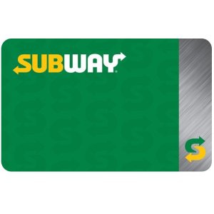 subway $50 电子礼卡限时优惠