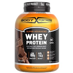 Body Fortress Super Advanced Whey Protein Powder, Chocolate, 5 Pound