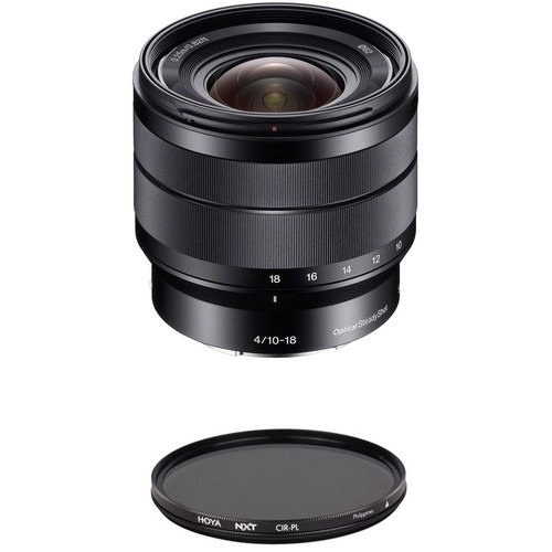 E 10-18mm f/4 OSS Lens with Circular Polarizer Filter Kit