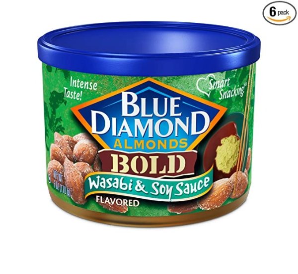 Blue Diamond Almonds 大杏仁芥末口味 6oz 6罐