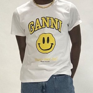 Ganni 时尚专区 封面笑脸T恤$70