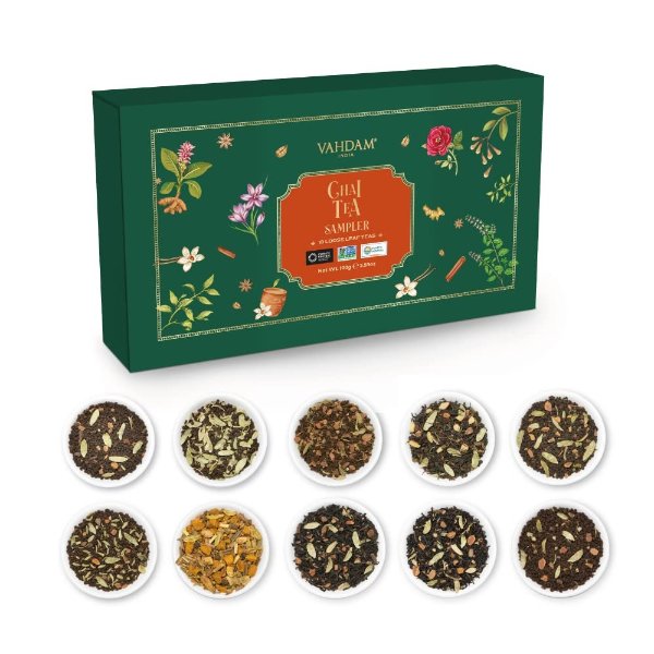 , Chai Tea Sampler - 10 TEAS, 50 Servings