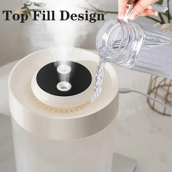 4l Large-capacity Home Humidifier Mute Bedroom Office Air-conditioned Room Double Nozzle Large Fog Volume Air Purification Aromatherapy Machine - Appliances - Temu