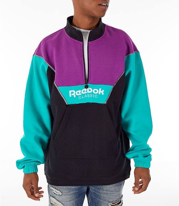 Unisex Reebok Classics Colorblock Half-Zip Cover-Up Sweatshirt