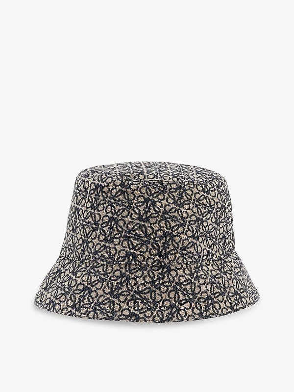 Anagram reversible cotton-blend bucket hat