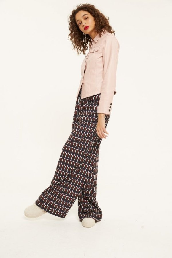 Cubic Geo Printed Palazzo Trousers
