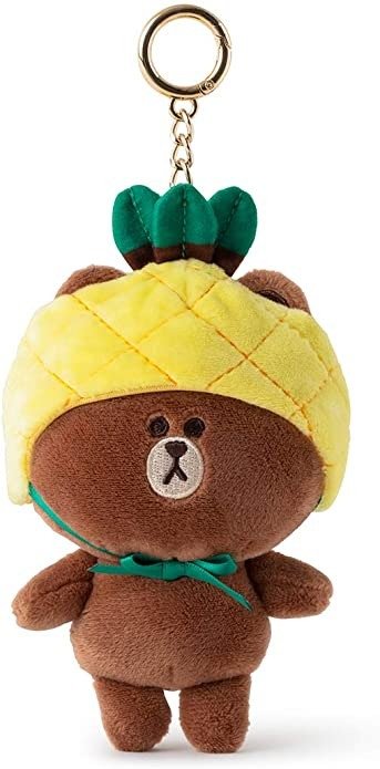 Friends Fruity Collection Character Cute Plush Stuffed Animal Snap Keychain for Women and Girls