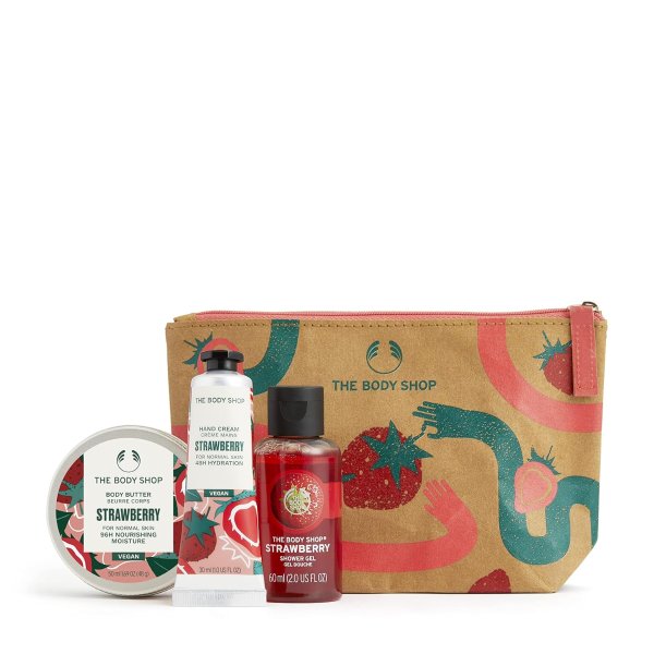 Lather & Slather Juicy Strawberry Gift Bag Gift Set