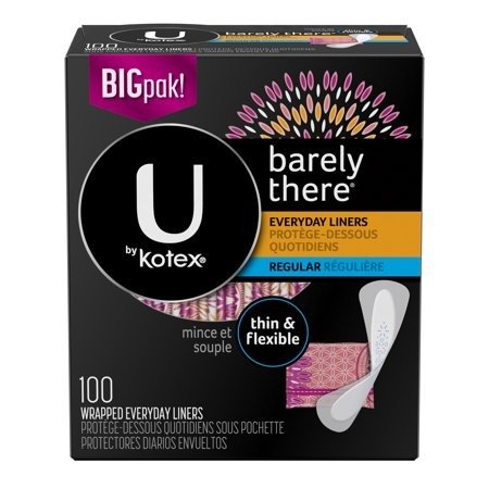 Barely There Panty Liners, Light Absorbency, Unscented, 50 Count - Walmart.com