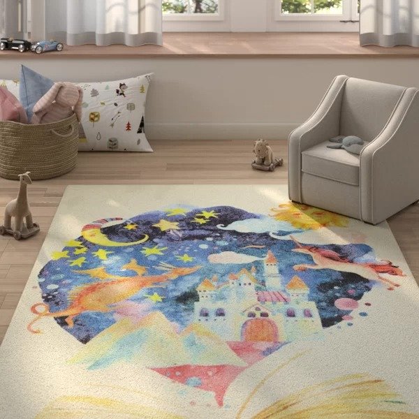 Engler Tell Me a Story Beige/Blue Area RugEngler Tell Me a Story Beige/Blue Area RugProduct OverviewRatings & ReviewsCustomer PhotosQuestions & AnswersShipping & ReturnsMore to Explore