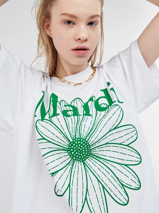 (Priority Shipping) The Flower Mardi Short Sleeve_White-Green
