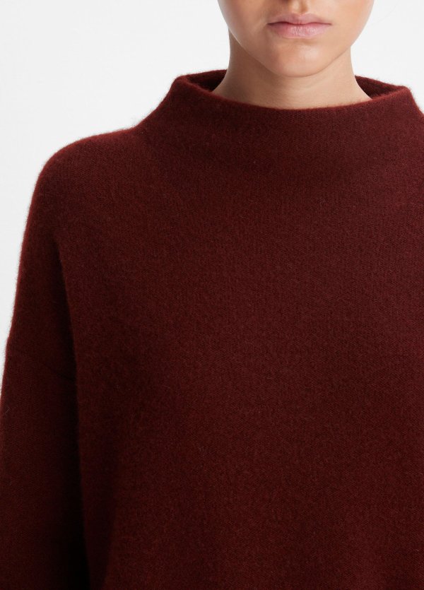 Plush Cashmere Funnel Neck Sweater