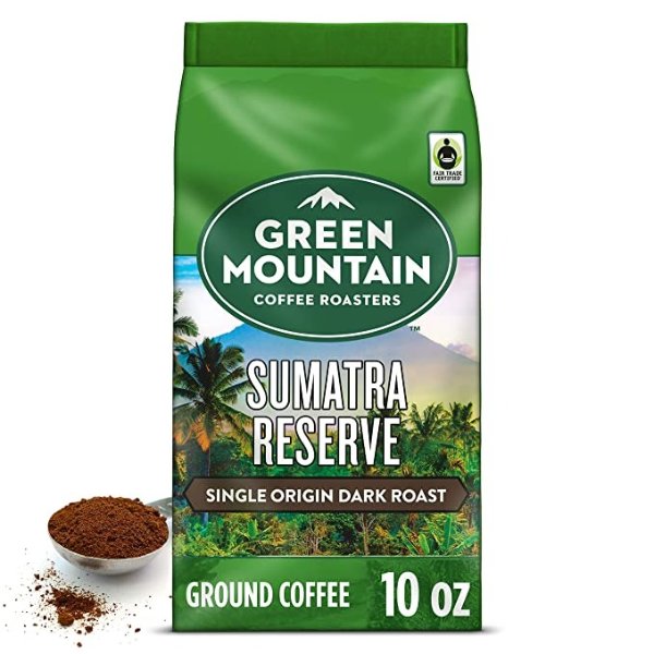 Roasters Sumatra Reserve, Ground Coffee, Dark Roast, Bagged 10 oz