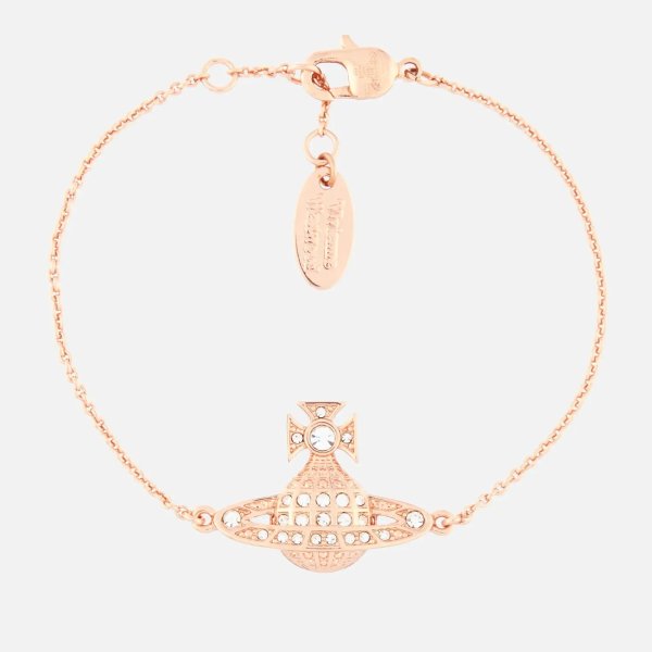 Women's Minnie Bas Relief Bracelet - Pink Gold Crystal