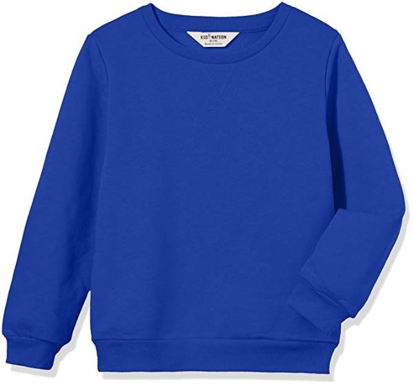 Kids' Slouchy Soft Brushed Fleece Casual Basic Crewneck Sweatshirt for Boys or Girls