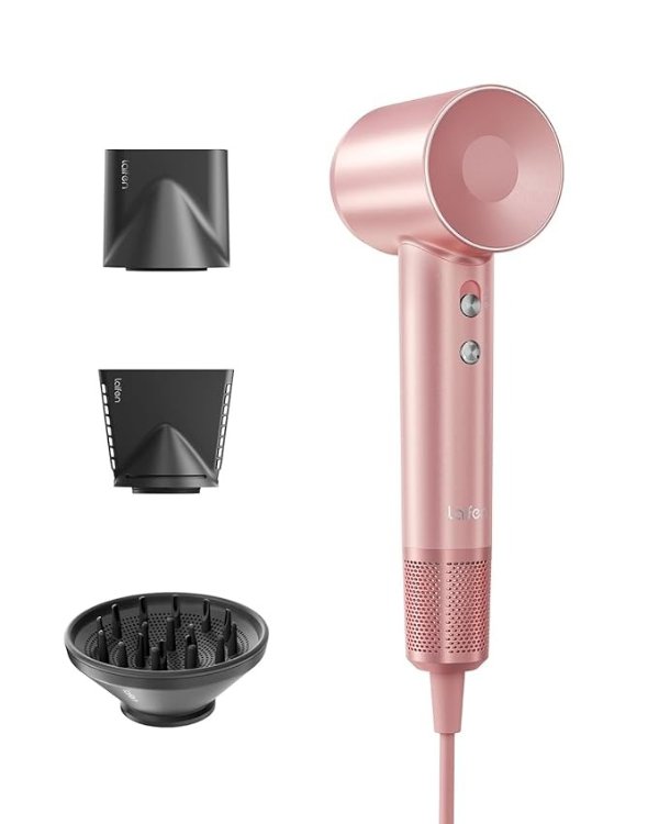 Hair Dryer, Negative Ionic Blow Dryer with 110, 000 RPM Brushless Motor for Fast Drying, High-Speed Low Noise Thermo-Control Hairdryer with Diffuser and Nozzle Attachments for Home, Travel