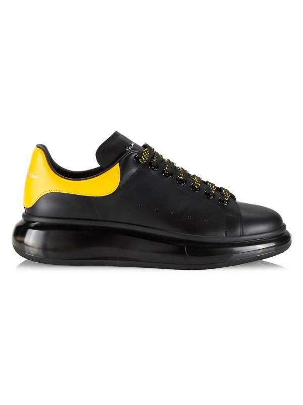 Men's Oversized Gel Sole Leather Platform Sneakers