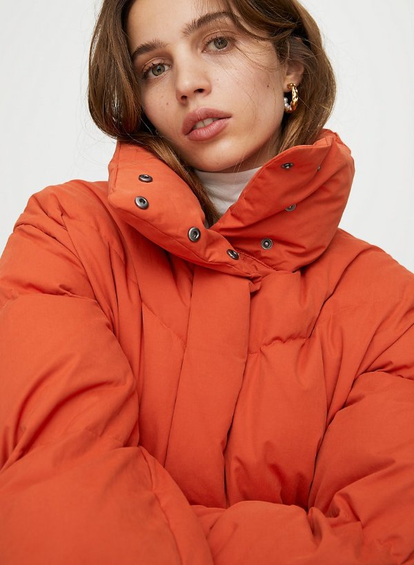 the cloud puff Mock-neck goose-down puffer jacket