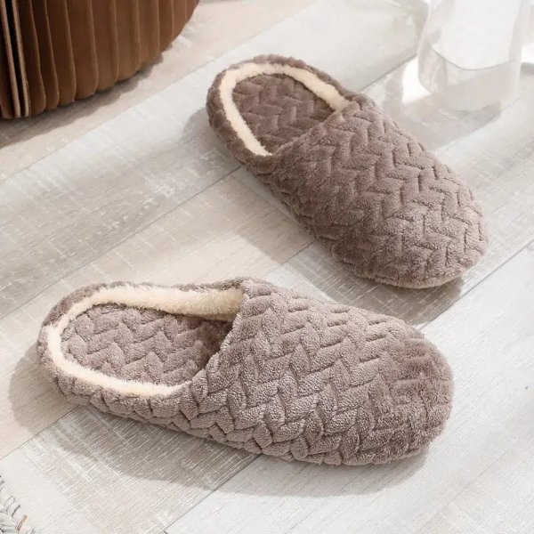 Women Winter Indoor Shoes, Solid Fluffy Bedroom Slippers - Clothing, Shoes & Jewelry - Temu