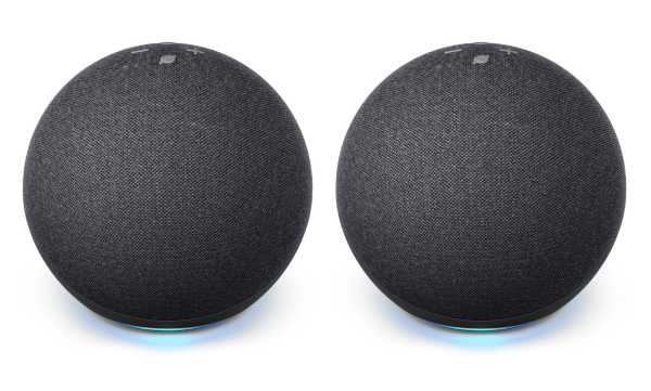 - Echo Dot (4th Gen) Smart speaker with Alexa - Charcoal (2 pack)