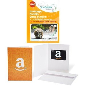 $100 Spafinder GC and $20 Amazon GC