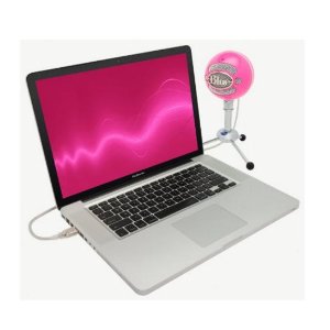 Blue Microphones Snowball USB Microphone (Gloss Black)/ Hot Pink