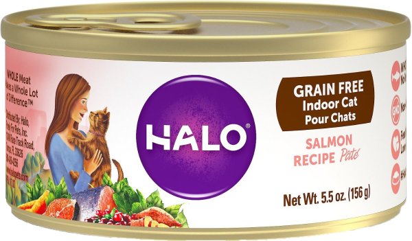 Salmon Recipe Pate Grain-Free Indoor Cat Canned Cat Food, 5.5-oz, case of 12 - Chewy.com