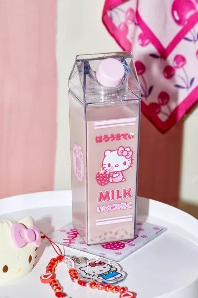 Hello Kitty Strawberry Milk Carton