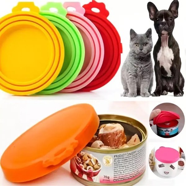 Pet Food Can Covers Universal Safe Silicone Dog Cat Food Can Lids | Shop On Temu And Start Saving | Temu