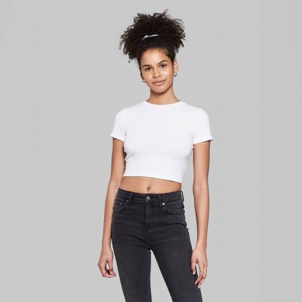 Short Sleeve Cropped T-Shirt - Wild Fable™