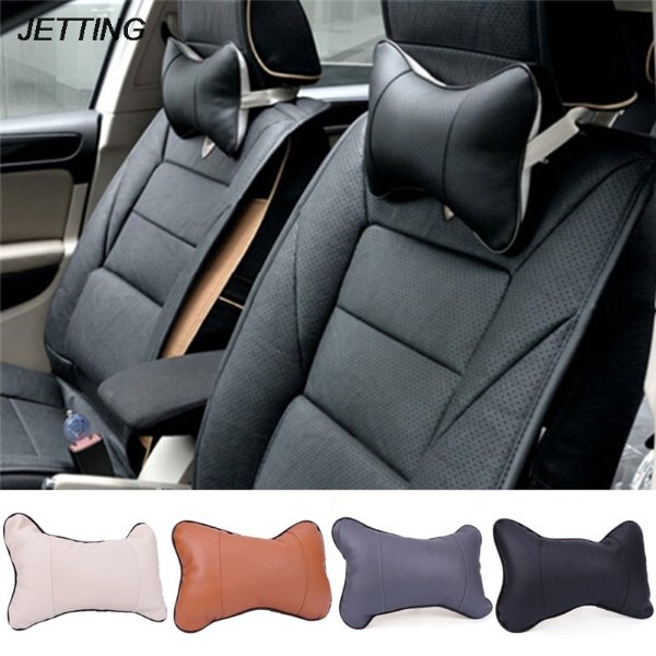 0.56US $ 30% OFF|1pc Neck Pillow Auto Seat Cover Head Neck Rest Cushion Pu Leather Car Headrest Headrest Pillow Automobiles Accessories - Seat Supports - AliExpress