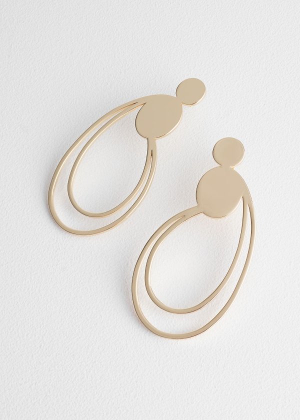 Duo Drop Wire Earrings