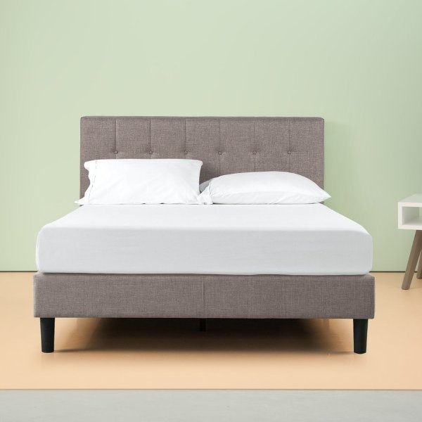Brandy Upholstered Vertical Detailed Platform Bed Frame