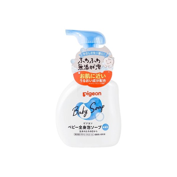 日本PIGEON贝亲 无添加婴儿洗发水沐浴露泡沫二合一 500ml