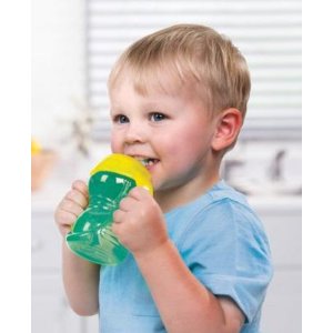 Munchkin Click Lock Bite Proof Trainer Cup, Green/Yellow, 7 Ounce, 2 Count