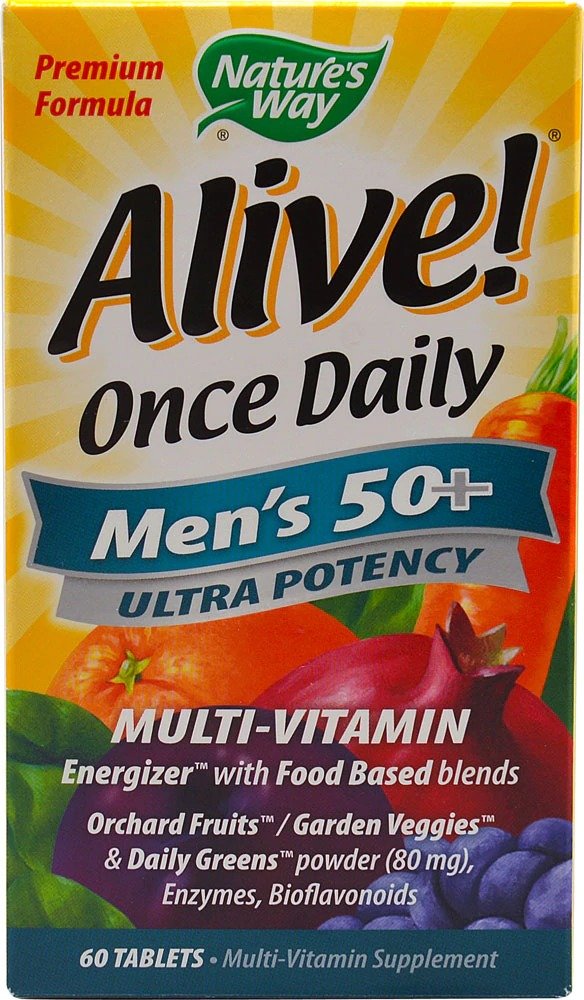 Alive!® Once Daily Men's 50 plus Multi-Vitamin -- 60 Tablets
