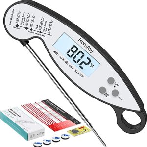 Homasy Digital Meat Thermometer IP67 Waterproof Digital Cooking Thermometer