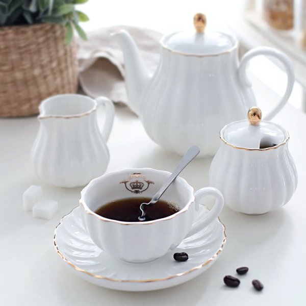 Pukka Home 超美陶瓷茶壶茶杯6组套装 