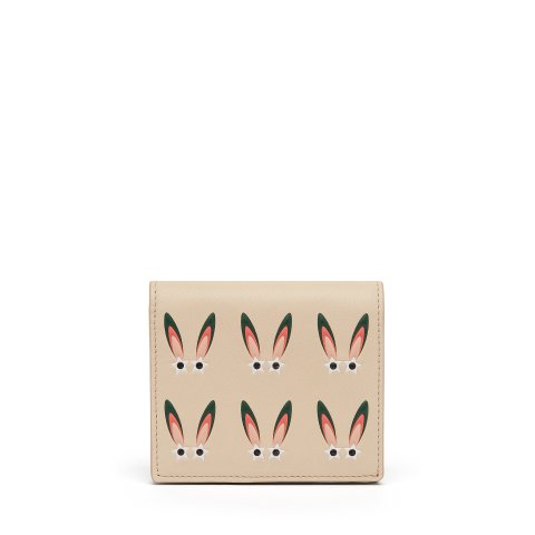 MCMSTAR EYED BUNNY TWO FOLD FLAT WALLET IN NAPPA LEATHER