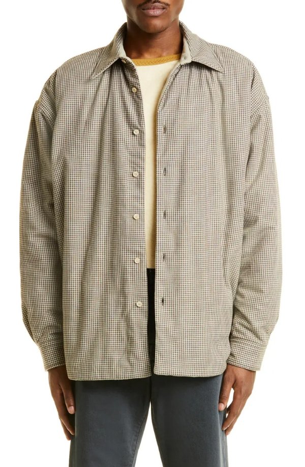 Microcheck Cotton Jacket