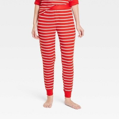 Women's Striped Matching Family Thermal Pajama Pants - Wondershop™ Red